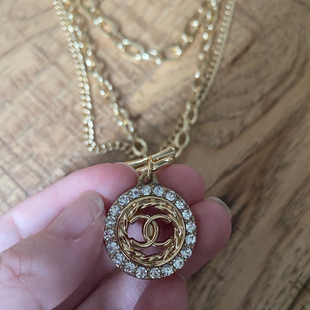 Authentic Chanel Button layered Necklace